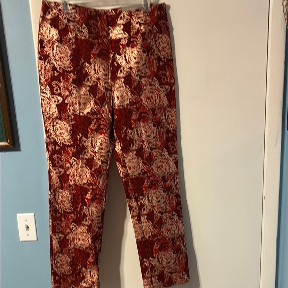 Floral Red and White Men's Pants